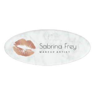 Goldlips und Marmorschminke aus der Rose Namenschild
