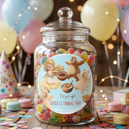 Goldlöckchens Geburtstag Runder Aufkleber