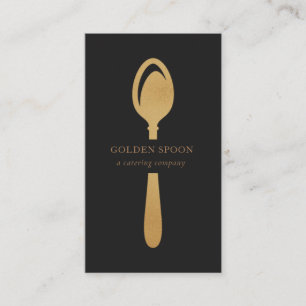 Goldlöffel Edelfolienfirma Catering Visitenkarte