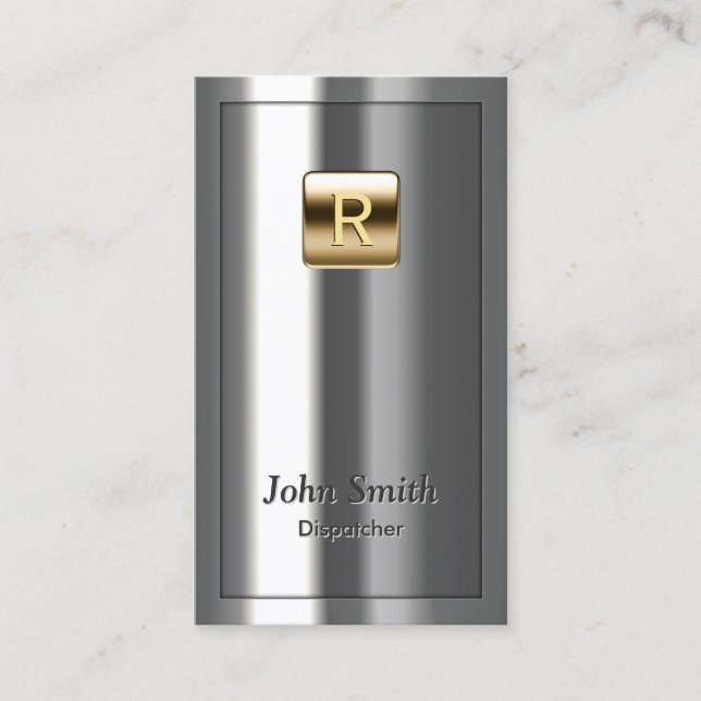 Goldlogo-metallische Fahrdienstleiter-Visitenkarte Visitenkarte (Vorderseite)