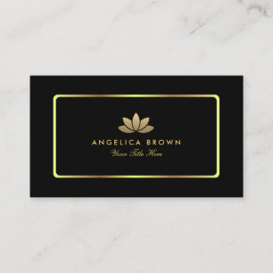 Goldlotos-Blumen-Geschäfts-Karte Visitenkarte