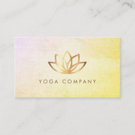 Goldlotos-Yoga-Lehrer-Vintage Geschäfts-Karte Visitenkarte