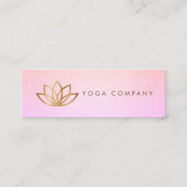 Goldlotos-Yoga-Rosa-lila Minigeschäfts-Karte Mini Visitenkarte