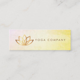 Goldlotos-Yoga-Vintage Minigeschäfts-Karte Mini Visitenkarte