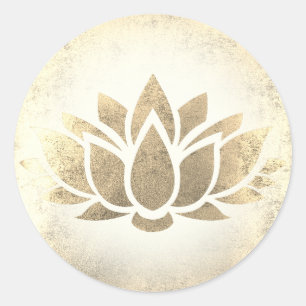 Goldlotus Runder Aufkleber