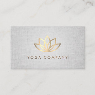 GoldLotus-Yoga-Lehrer-Grau-Visitenkarte Visitenkarte
