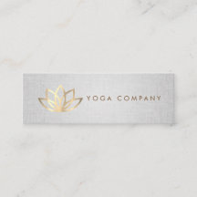 GoldLotus-Yoga-Lehrer-graue MiniVisitenkarte