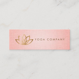GoldLotus-Yoga-Lehrer-Rosa-MiniVisitenkarte Mini Visitenkarte