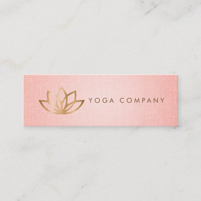 GoldLotus-Yoga-Lehrer-Rosa-MiniVisitenkarte Mini Visitenkarte (Vorderseite)