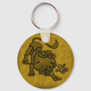 GOLDlöwe-TIERKREIS-ZEICHEN Schlüsselanhänger