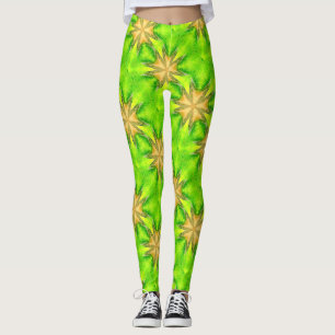 Goldmaltesisches Sterngrün Leggings