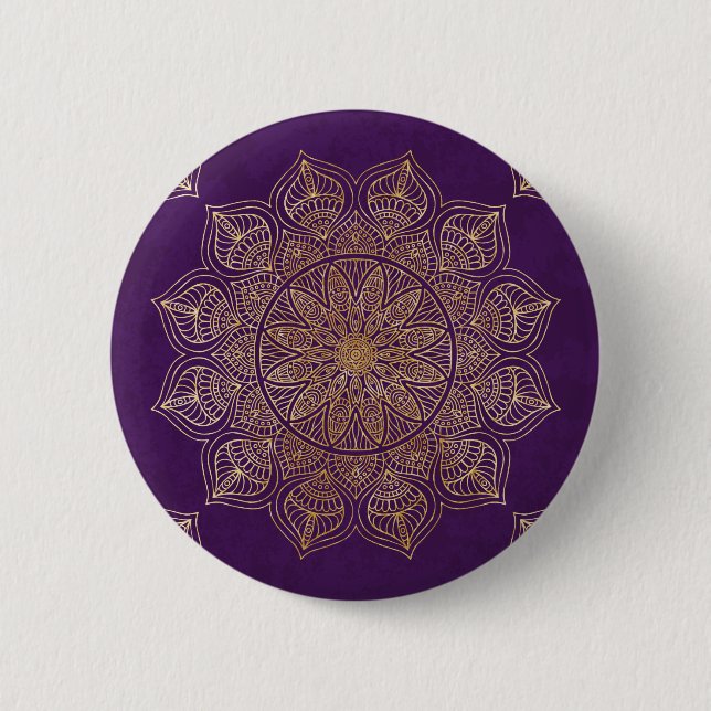 GoldMandala Button (Vorderseite)