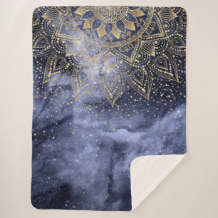 Goldmandala-Konfetti-Design Sherpadecke