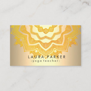 Goldmandala-Lotos-Blumen-Yoga-Meditation Visitenkarte