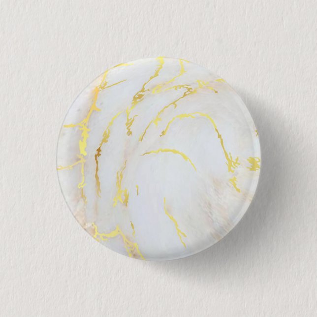 Goldmarblevorlage anpassen Trendy Elegant Button (Vorderseite)