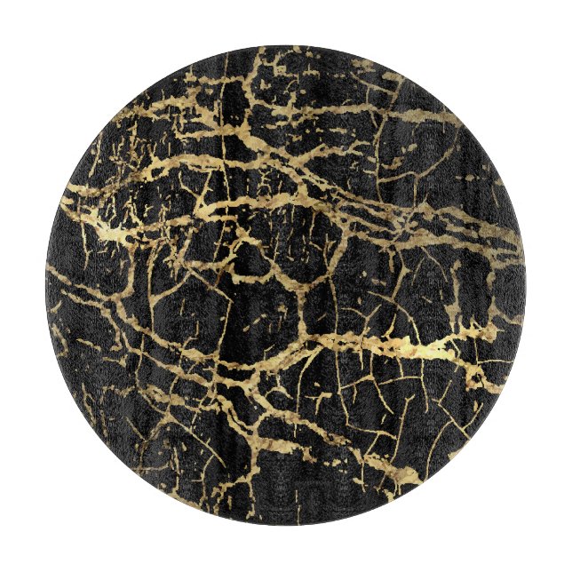 Goldmarbling Texture: Luxe Design Element Schneidebrett (Vorderseite)
