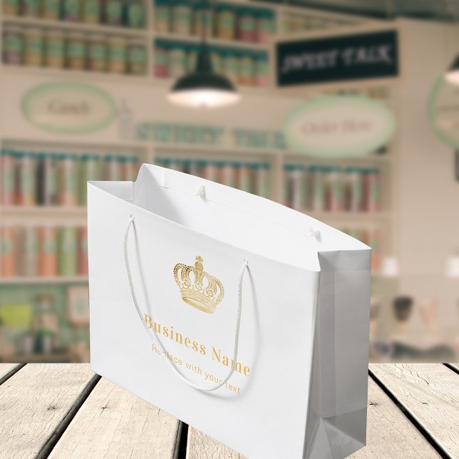 Goldmarke der Königskronen-Einkaufstasche Große Geschenktüte (Von Creator hochgeladen)