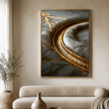 Goldmarmor 24x36 Acryl-Wandkunst