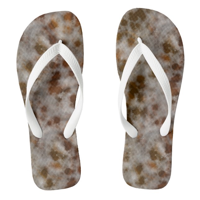 Goldmarmor Abstrakt Flip Flops (Fußbett)