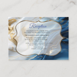 Goldmarmor aus Weiß und Elfenbeingold auf Seide Begleitkarte