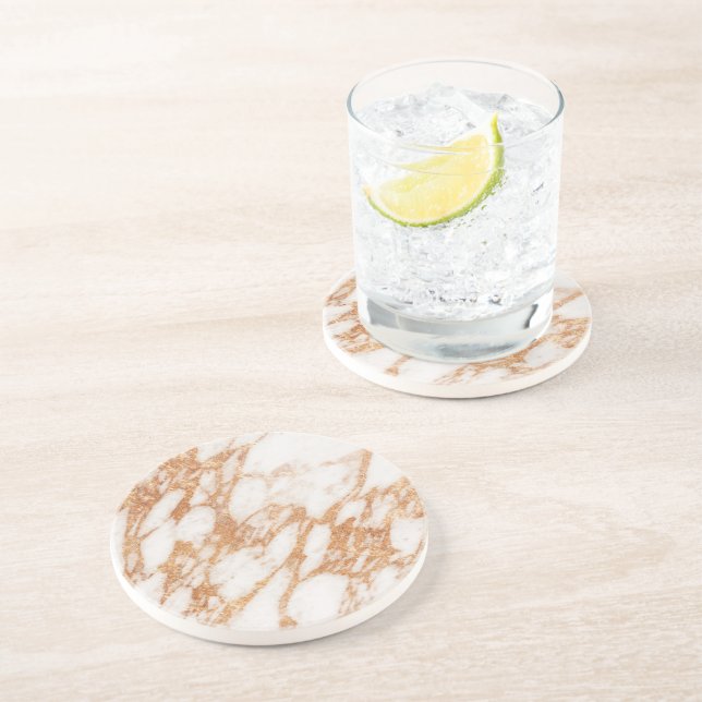 Goldmarmor der Rose Untersetzer (Seite)