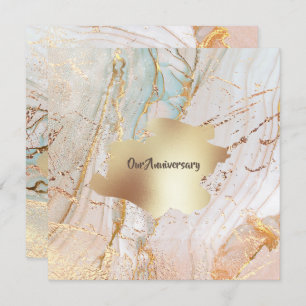 Goldmarmor Geode Textur DIY elegantes Party Einladung