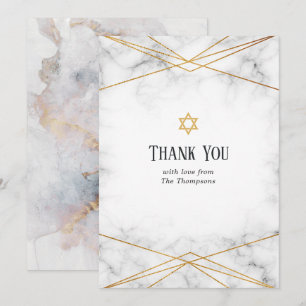 Goldmarmor-Geometrie-Bat-Mitzwa-Dankeskarten Dankeskarte