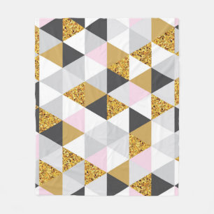 Goldmarmor, geometrische nahtlose Textur Fleecedecke