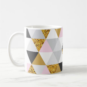 Goldmarmor, geometrische nahtlose Textur Kaffeetasse