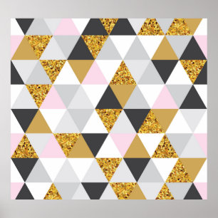 Goldmarmor, geometrische nahtlose Textur Poster