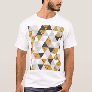 Goldmarmor, geometrische nahtlose Textur T-Shirt