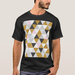 Goldmarmor, geometrische nahtlose Textur T-Shirt