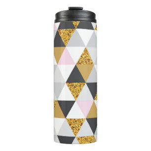 Goldmarmor, geometrische nahtlose Textur Thermosbecher