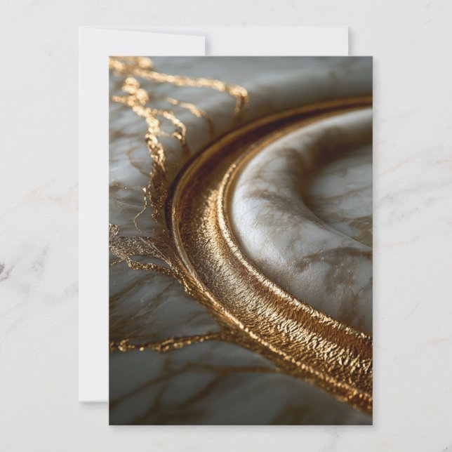 Goldmarmor-Save-the-Date-Karte Save The Date (Vorderseite)