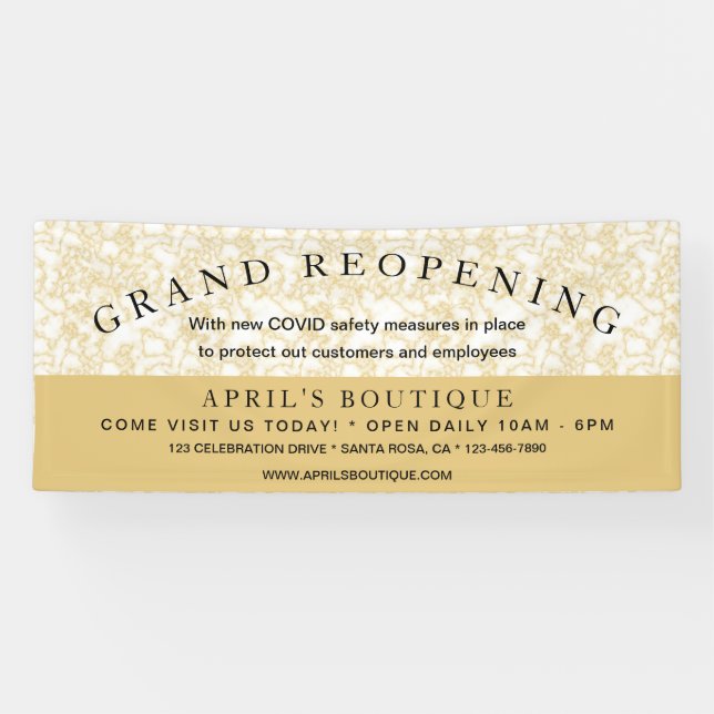 Goldmarmorgeschäfte - Wiedereröffnung der COVID-Si Banner (Horizontal)