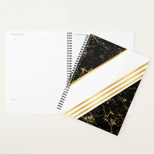 Goldmarmorstreifen-Typografie blacWedding-Planer Planer (Anzeige)