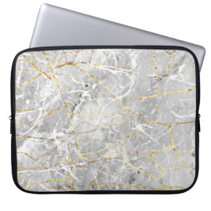 Goldmarmortextur Laptopschutzhülle
