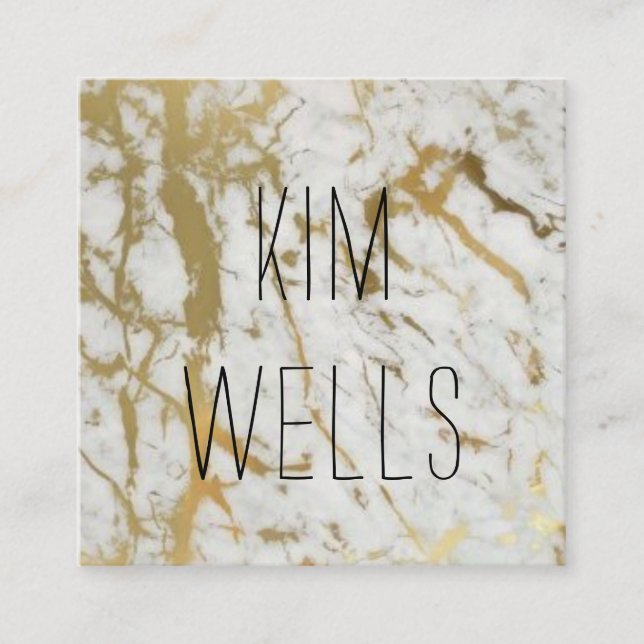 GoldmarmorVisitenkarte Quadratische Visitenkarte (Vorderseite)