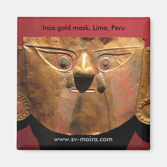 Goldmaske, Lima, Peru Magnet (Vorne)