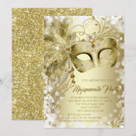 Goldmaske-Party Einladung