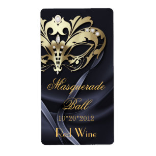 Goldmasquerade Black Juwelier Holiday Wine Label