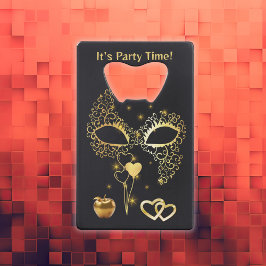Goldmasquerade Es ist Party Zeit | Flaschenöffner