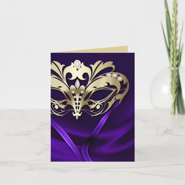 Goldmasquerade Lila Card Karte (Vorderseite)