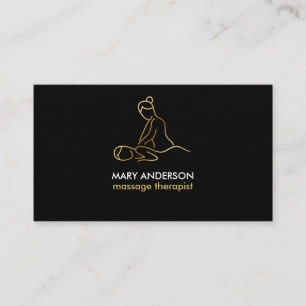 Goldmassage-Therapie Masseuse Spa Visitenkarte