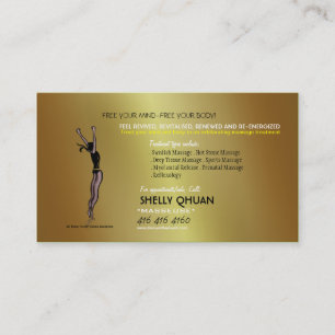 Goldmasseuse-/-massage-Therapeut-Visitenkarte Visitenkarte