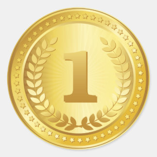 Goldmedaille 1. Platz Sieger Aufkleber