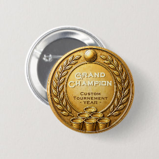 Goldmedaille Beer Pong Turniermeisterschaft Button