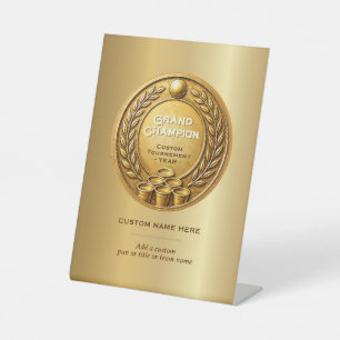 Goldmedaille Beer Pong Turniermeisterschaft Sockelschild