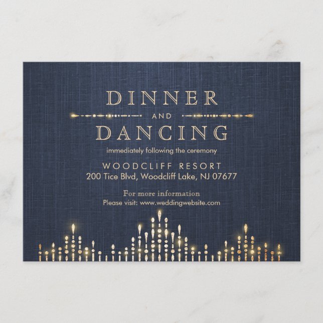 Goldmedaille Deko Vintage Hochzeit Empfang Begleitkarte (Vorderseite)