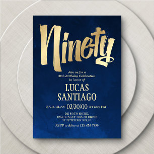 Goldmedaille der Männernacht zum 90. Geburtstag Einladung